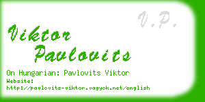 viktor pavlovits business card